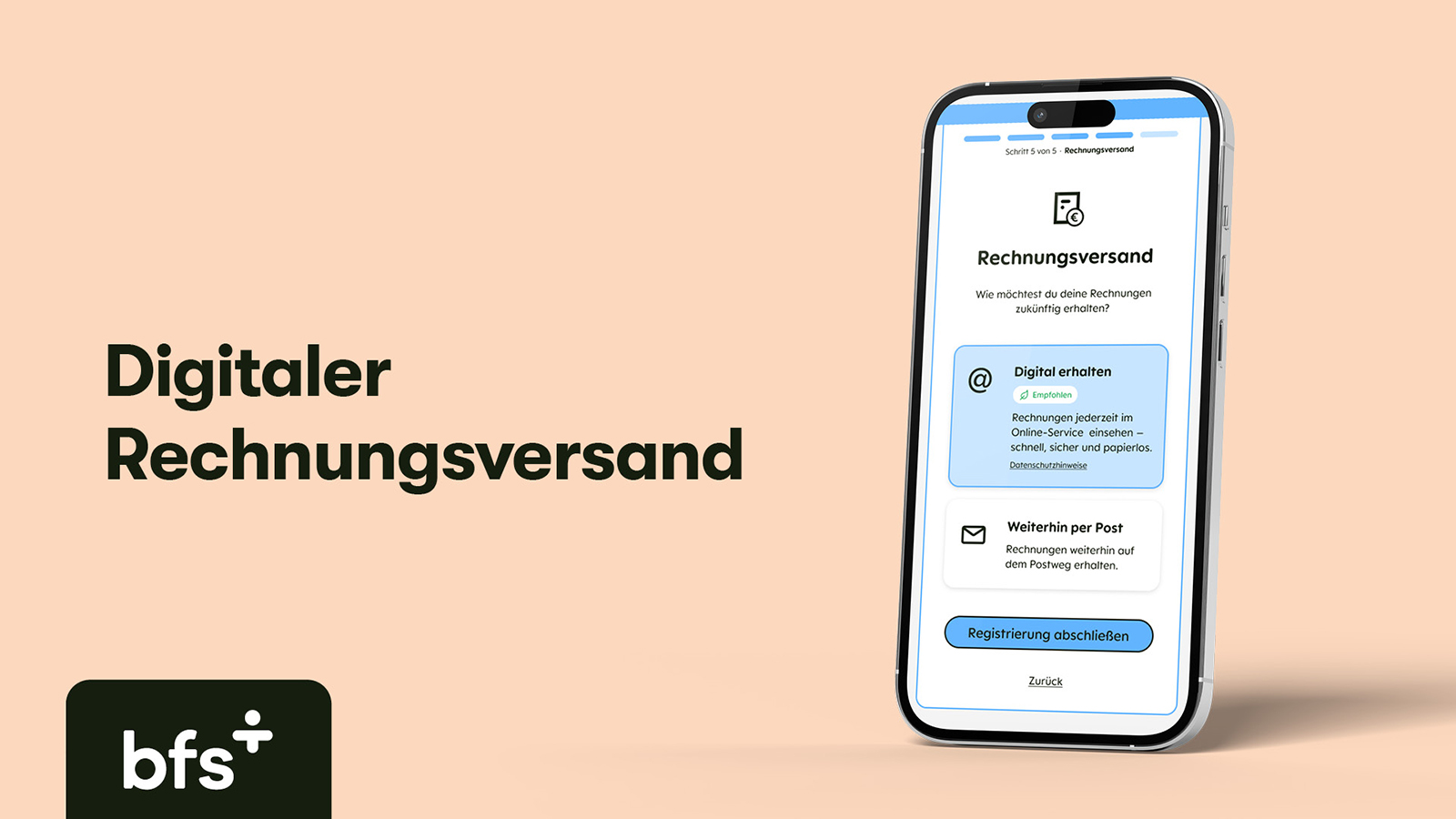 BFS App - Digitaler Rechnungsversand